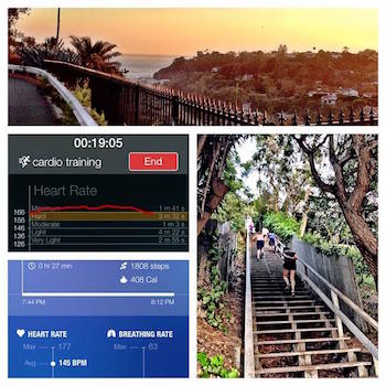 Cardio training with heart rate tracking